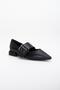 Black Women's Short Heeled Shoes with Thick Safety Boots - 4