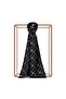 Patterned Silk Shawl - Monogram Patterned - Black and White