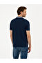 Navy Blue Slim Fit 100% Cotton Buttoned Polo Collar T-Shirt 50296549-Vr033 - 5