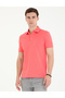 Salmon Slim Fit 100% Cotton Mercerized Buttoned Polo Collar Basic T-Shirt 50274688-Vr047 - 2
