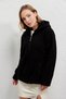 Women's Welsoft Flexible Fabric Black Plush Soft Front Zipper Hooded Jacket Hzl23W-Dsb110081 - 4
