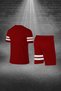 Men's Burgundy Dri-Fit Unprinted Casual Comfortable T-Shirt Shorts Sports Set Set (S -3Xl) - 4
