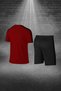 Men's Burgundy Dri-Fit Round Neck Pocket T-Shirt and Shorts Set (S -3Xl) - 4