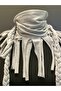 180X25 cm Combed Cotton Knitted Women's Scarf Gray - 3