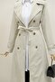 Lined Belted Trench Coat -Stone - 4