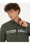 Khaki Slim Fit Long Sleeve Shirt 50274061-Vr027 - 2