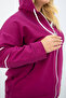 Plus Size Hooded Zippered Tracksuit Set - 8130-25 - 5