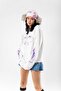 Eternal Text Printed Oversized Unisex White Hoodie - 7