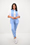 Women's Plus Size Shirt Collar Zipper Tracksuit Set 8141-25 - 4