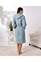 Hawaii Blue Unisex Hooded 100% Organic Cotton Waffle Bathrobe - 2