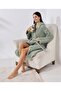 Sage Green Unisex Hooded 100% Organic Cotton Waffle Bathrobe - 5