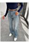 Blue Washed Wide-Leg Jeans - 3