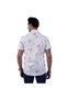 Milk Coffee Cappucino Floral Printed Flamed Breathable Cotton Slim Fit Short Sleeve Shirt - 5