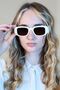 Unisex Vintage Sunglasses Cream - 6
