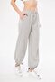 Harajuku Zip Detail Gray Tracksuit Oversize Sweatpants - 2