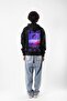 Fallen Printed Oversize Unisex Black Hoodie