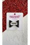 Black Glittery Mini Bow Hairless Baby Buckle 5cm - 2