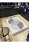 Mira Black Shape Detailed Gray White Woven Base Modern Decorative Carpet Mira5836