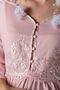 Cotton Comfortable Cut Maternity Nightgown with Breastfeeding Feature Effortt - Pink - 5