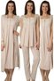 Effortt Mink Maternity Pajamas Nightgown with Dressing Gown Set of 4 2305 - 4