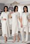 Effortt 5046 Maternity Maternity Set of 4 with Guipure Dressing Gown - 2