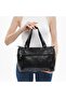 Women's Black Genuine Leather Luxury Crossbody Messenger Bag with Handle and Shoulder Strap, Multi-Compartment