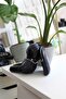 Women's Black Teddy Bear Mascot Detailed Thick Chain Strap Phone Bag - 3