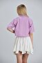 Women's White Elastic Waist Flared Mini Skirt - 8