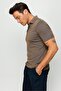 Men's Polo Neck T-shirt Light Brown - 6
