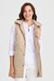 Women's Hooded Quilted Vest Beige - 8