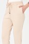 Women's Waist Lace-up Pocket Tracksuit Pants Beige - 5