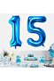 3 Number Dark Blue Foil Balloon 76 Cm - 4