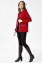 Women's Polo Collar Zipper Cardigan Cherry Rotten - 5