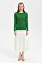 Women's Crew Neck Seamless Front Patterned Sweater K.Yosun - 3