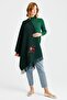 Women's Knitwear Rice Knit Embroidered Wool Shawl Green - 4