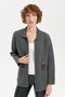 Women's Polo Collar Embroidered Short Wool Cardigan Smoked - 8