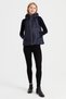 Women's Hooded Short Quilted Vest Navy Blue - 3