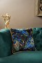 Luxury Velvet 43x43 Cm Throw Pillow Case Decorative Soft Living Room Sofa with Avant-Garde Piping Black
