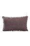 Gray Pompom Throw Pillow Cover with Color and Size Options Decorative Plain Simple Punch Panoroma - 3