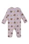 Unisex Baby Winie The Pooh Printed Jumpsuit with Hat and Snap Fasteners - 2