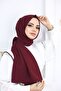 Hijab Women's Cotton Cazz Shawl Model _ Dark Burgundy - 3