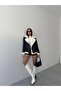 Women's Fur-Trimmed Side-Pocket Long Leather Coat