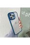 Apple iPhone 15 Case Premium Quality Metal Lens Frame Transparent Back Panel Chrom Case