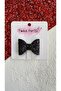 Black Glittery Mini Bow Hairless Baby Buckle 5cm