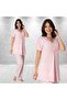 Effort Pink Maternity Pajamas with Lace Shoulders 8022 - 2