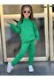 Girl's Bottom Top Set Long Sleeve Hooded Sweat and Pant Double Set - 4