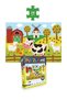 4-Piece Children's Puzzle - 24 P. Cute Dinosaurs and Farm Animals and 50 P. Bus and Moon Animals - 3