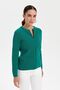 Women's Crew Neck Seamless Zippered Wool Cardigan A.Ö.Başı - 7