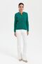 Women's Crew Neck Seamless Zippered Wool Cardigan A.Ö.Başı - 5