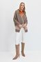 Women's Floral Embroidered Knitwear Shawl Dark Beige - 3